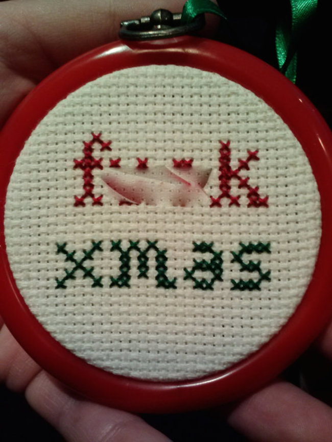 Make a festive cross stitch.