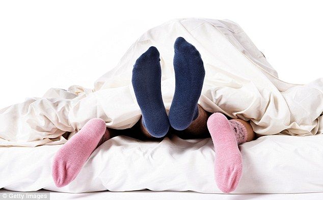 It turns out socks improve your orgasm! Who knew?! Apparently one of the major deterrents to orgasm is whether or not you are cold, so when you warm the feet, you warm the body. Boom! Blast off! Pretty nice if that's all it takes.
