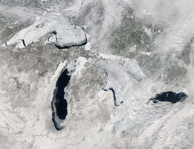 The Great Lakes Experience Their Deepest Freeze in 20 Years. In February, for the first time since 1994, 88 of the surface of the Great Lakes froze solid.