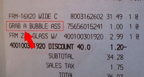 20 Funny Store Receipts
