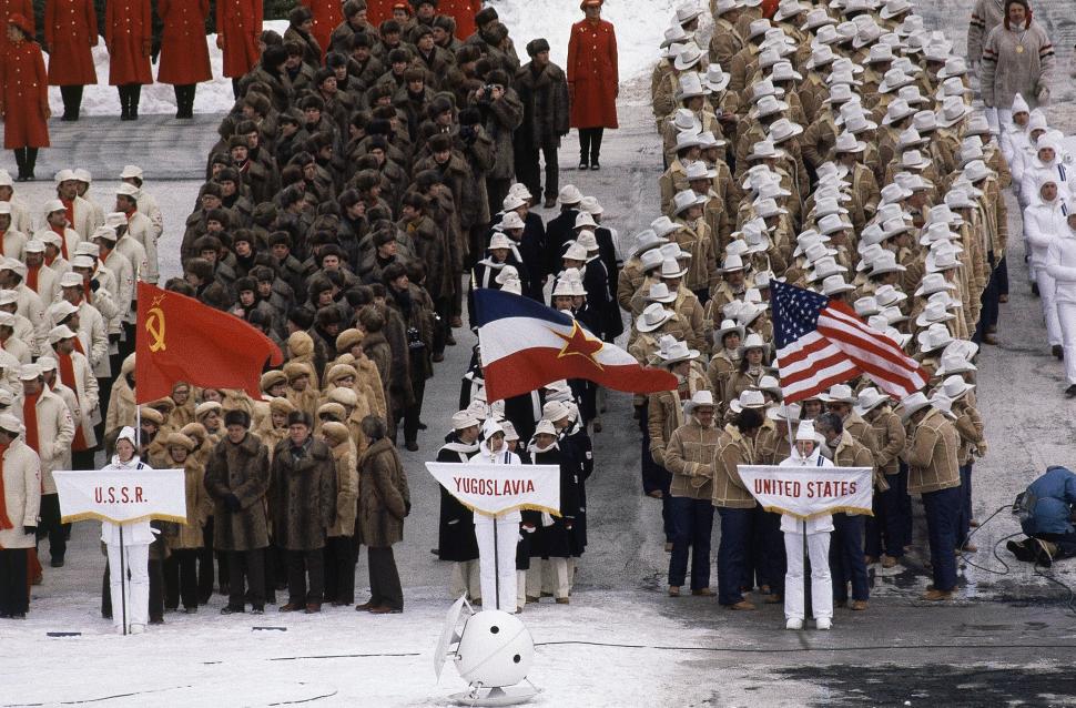 1980 winter olympics opening ceremony - U.S.S.R. Yugoslavia United States