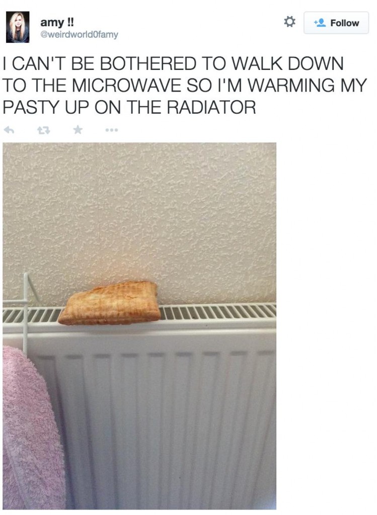 lazy act floor - amy !! I Can'T Be Bothered To Walk Down To The Microwave So I'M Warming My Pasty Up On The Radiator Vu