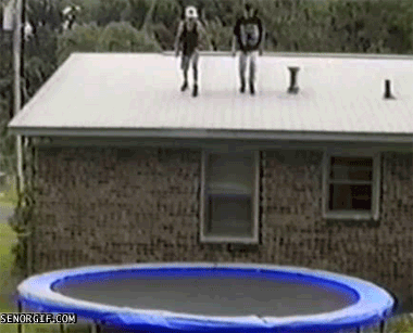 trampoline fail gif - Senorgif.Com