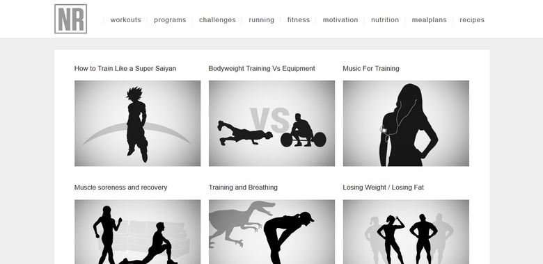 <a href="http://neilarey.com/" target="_blank">neilarey.com</a> - A fitness and overall healthiness website that is completely ad and product-placement free. It provides you with visuals of workouts, free meal guides, and it even with easy recipes.