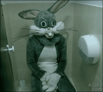 Bugs Bunny now haunts women's bathroom stalls and your nightmares.