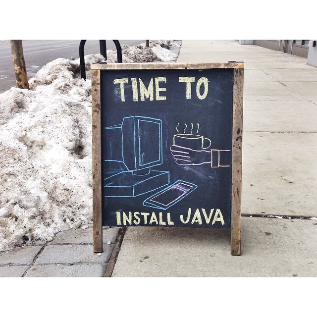 signage - Time To Install Java Siret