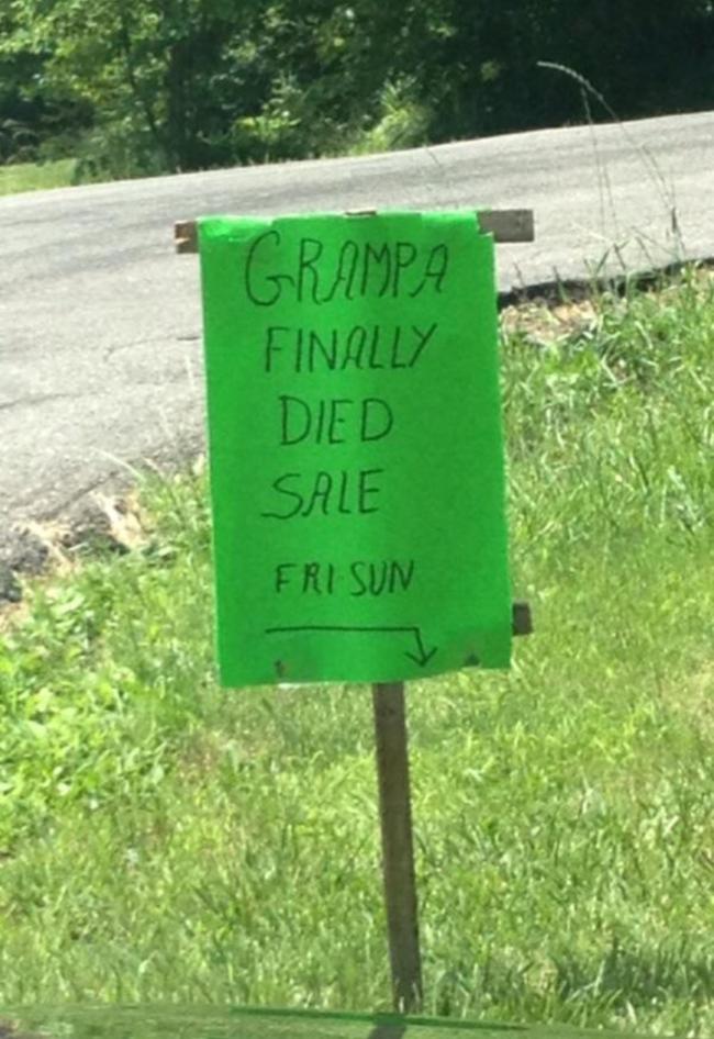 grass - Grampa Finally Died Sale Fri Sun