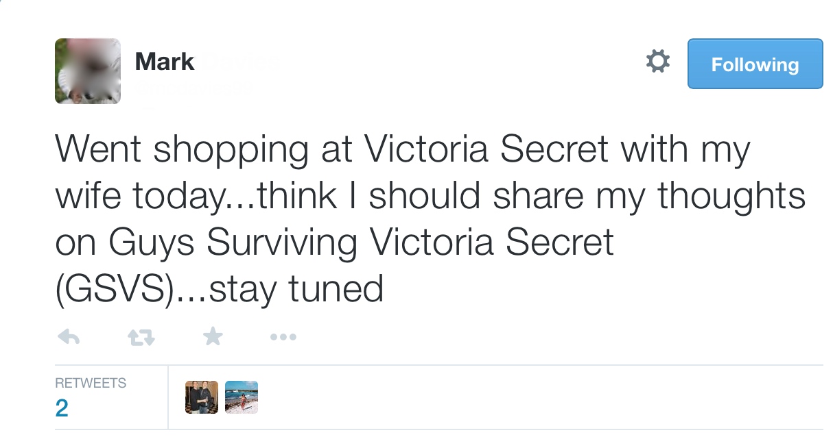Husband Tweets Experience In Victoria's Secret With Wife