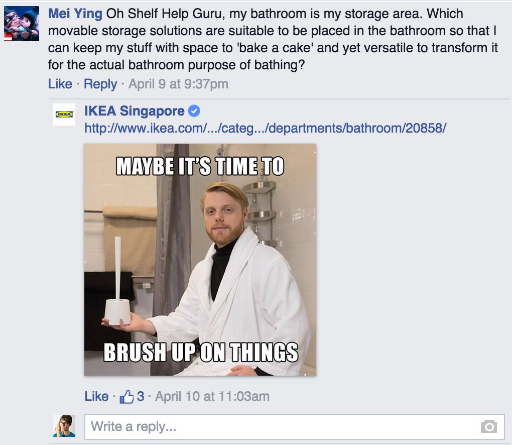 ikea pun ikea meme - Mei Ying Oh Shelf Help Guru, my bathroom is my storage area. Which movable storage solutions are suitable to be placed in the bathroom so that I can keep my stuff with space to 'bake a cake' and yet versatile to transform it for the a