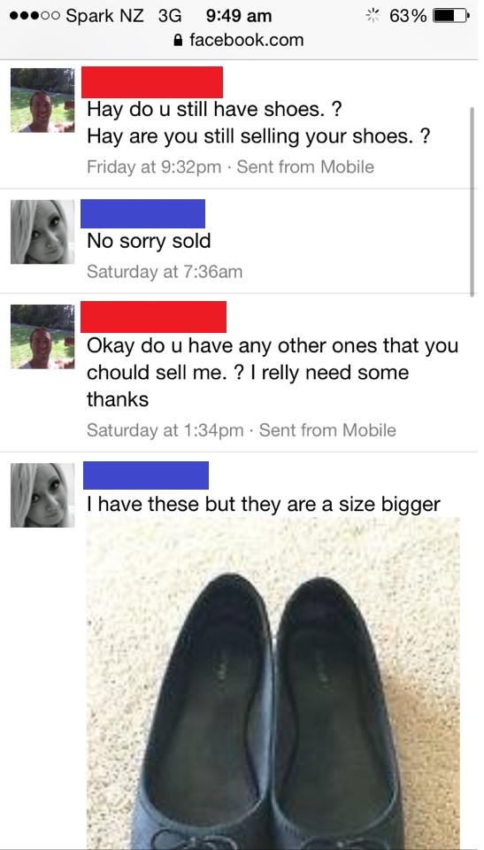 Woman Selling Shoes Online Gets A Very Creepy Buyer