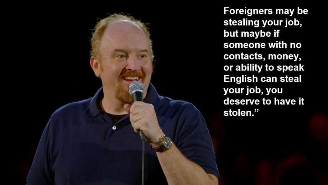 Louis C.K. Quote: “Sorry – Americans only buy things that come from  suffering. They just enjoy it more when they know someone's getting hur”