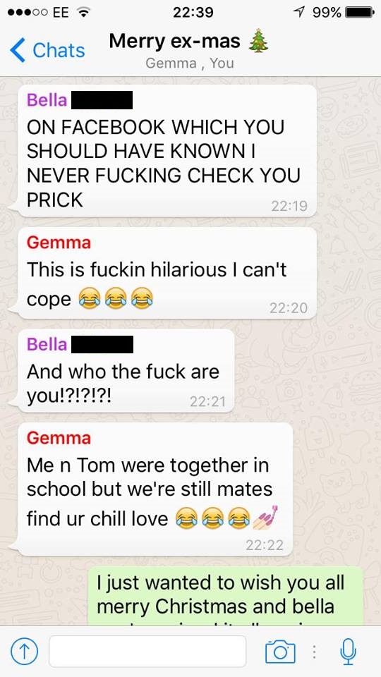 Guy Decides Dropping His Exes in a Group Chat for Christmas