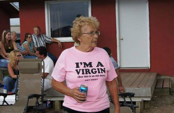 funny seniors - I'M A Virgin But this is an old shirt