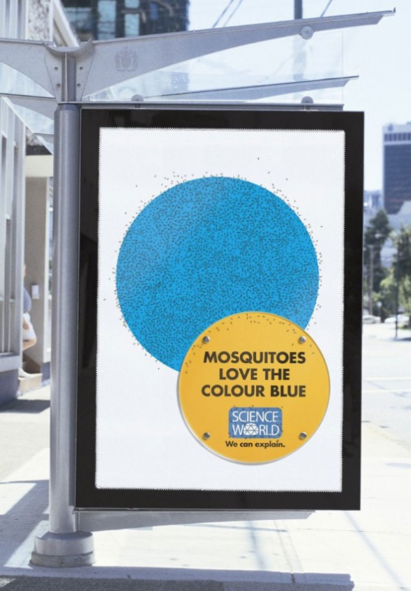 science ads - Mosquitoes Love The Colour Blue Science World We can explain.
