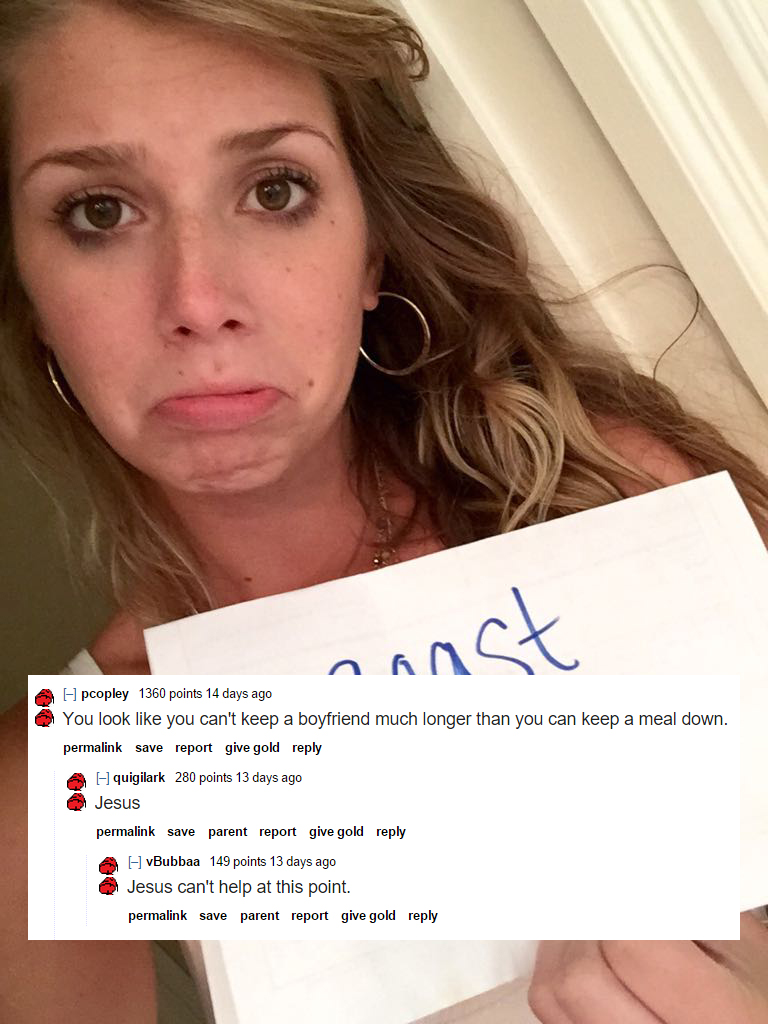 woman asks to be roasted and gets very much so