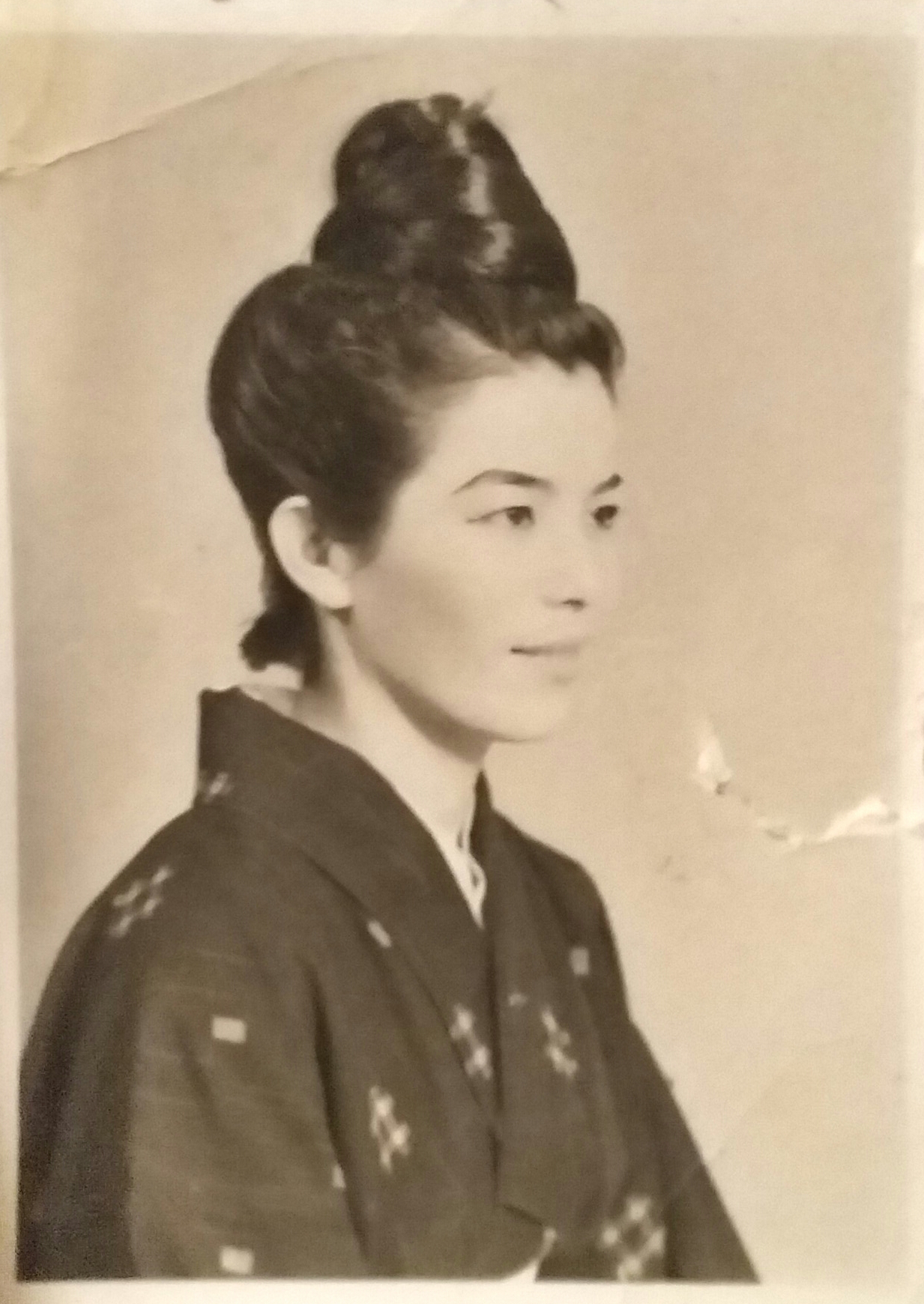 Beautiful Okinawan woman shortly before she came to the United States, early 1960's.