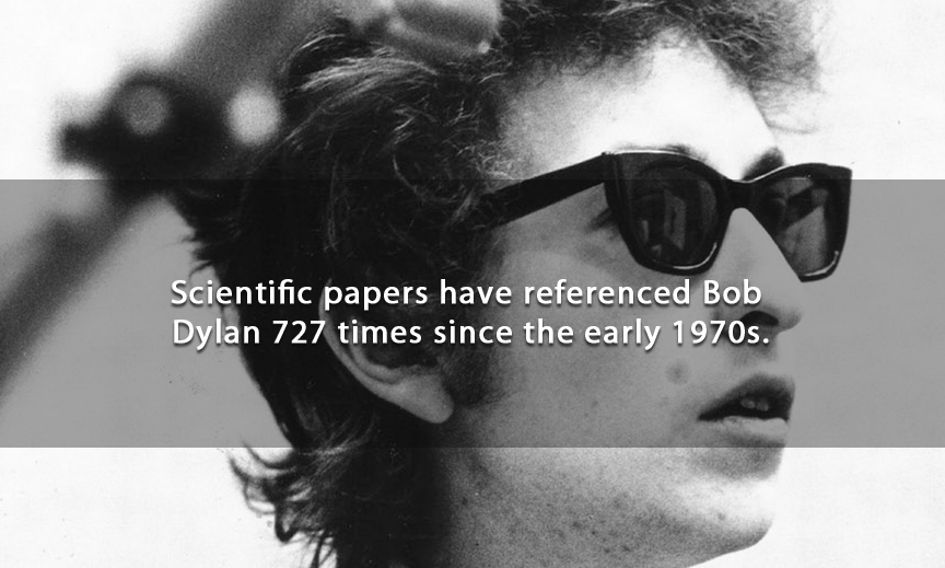 steal a little and they ll put you in jail steal a lot and they ll make you king - Scientific papers have referenced Bob Dylan 727 times since the early 1970s.