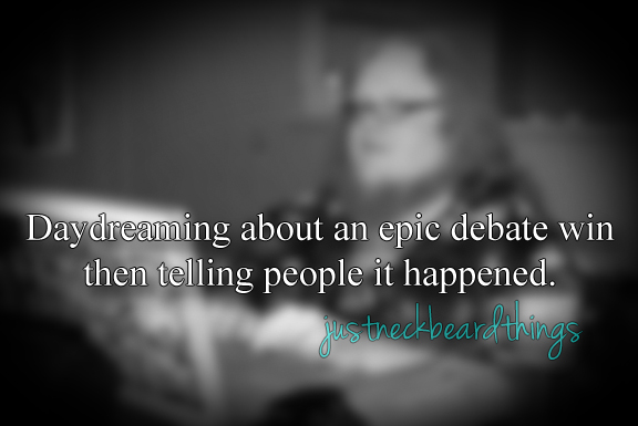monochrome photography - Daydreaming about an epic debate win then telling people it happened. gustueckbeard things