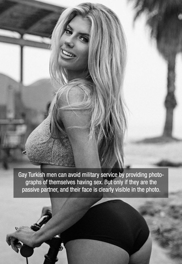 charlotte mckinney sexy - Gay Turkish men can avoid military service by providing photo graphs of themselves having sex. But only if they are the passive partner, and their face is clearly visible in the photo.