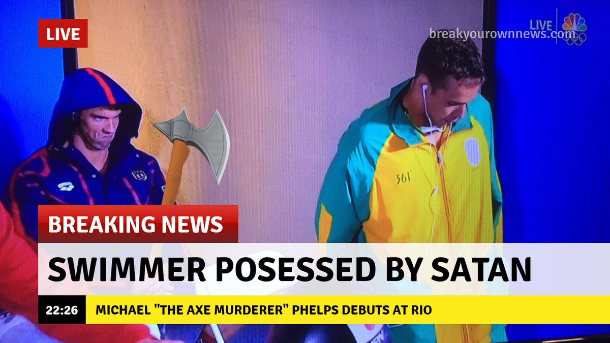 michael phelps game face memes - Live Live breakyourownnews.com Tor 361 Breaking News Swimmer Posessed By Satan Michael "The Axe Murderer" Phelps Debuts At Rio