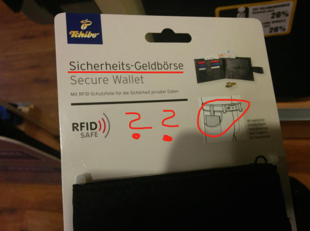 The Secure Wallet, which in no way will make you look like a huge dork.