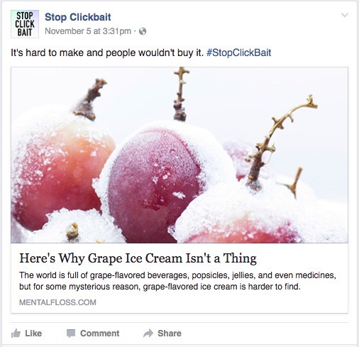 The Facebook Page Stop Clickbait Is The Hero The Internet Deserves