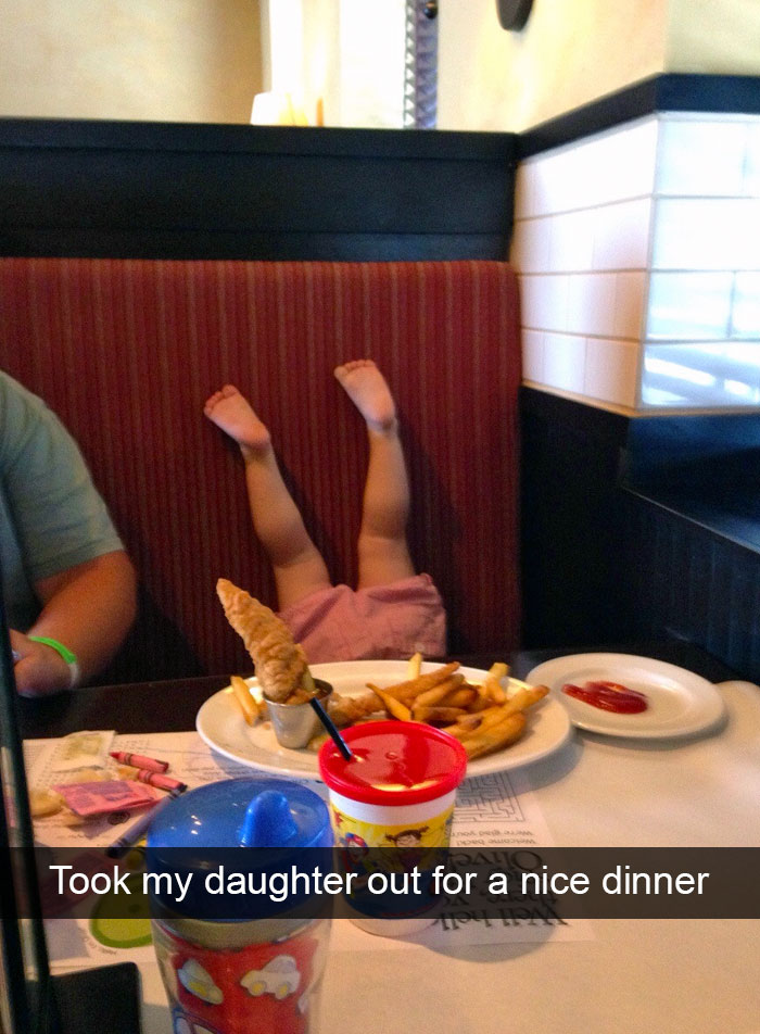 kids snapchat kid acting crazy - Took my daughter out for a nice dinner