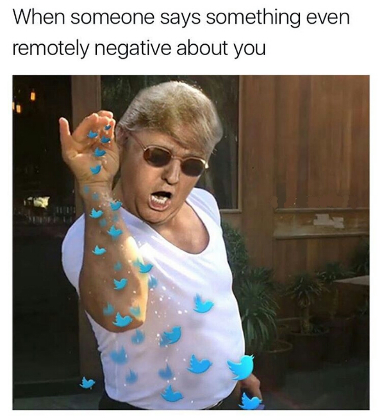 trump funny - When someone says something even remotely negative about you