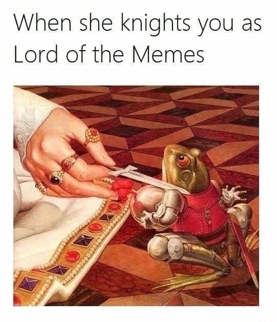 meme stream - she knights you lord of the memes - When she knights you as Lord of the Memes