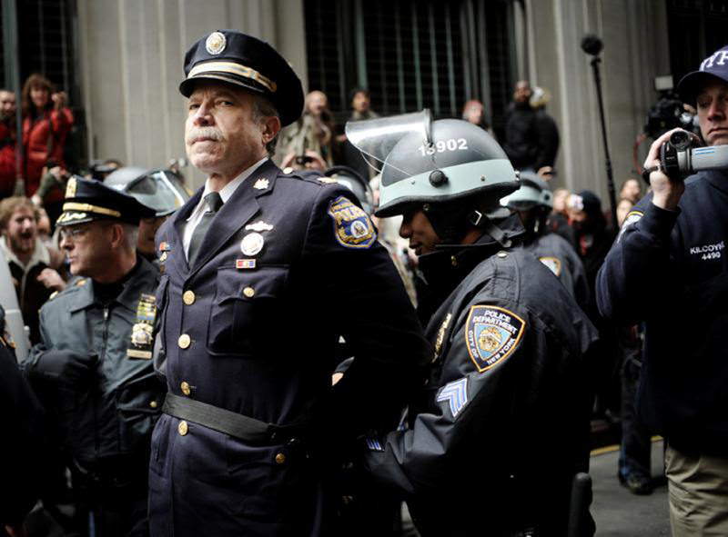 Retired police captain Ray Lewis is arrested at an Occupy Wall Street protest, November 2011.