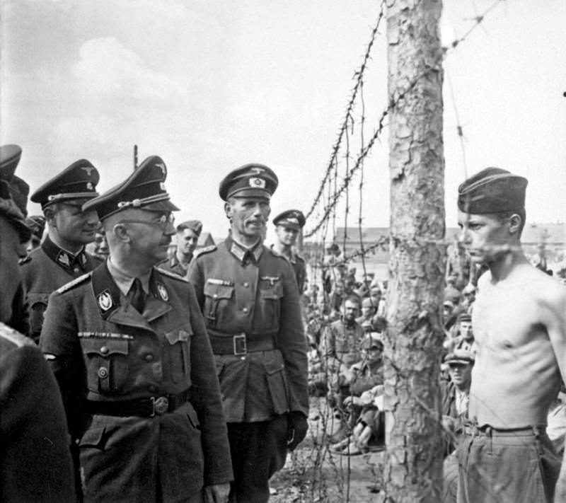 Horace Greasely confronts Heinrich Himmler in a 1940s German prisoner of war camp. In love with a German woman, Greasely escaped from the camp 200 times.