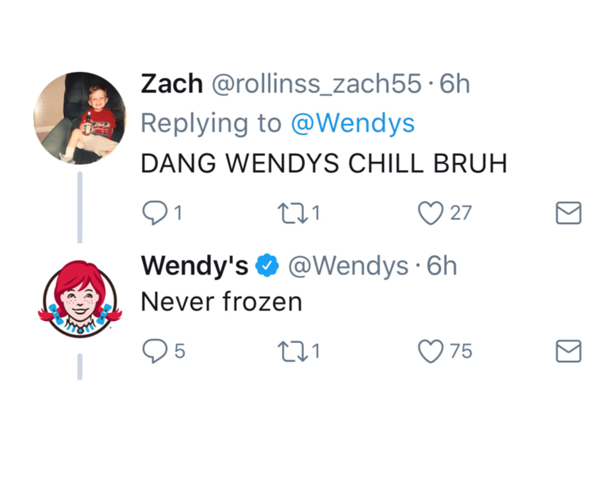 wendys roast - Zach .6h Dang Wendys Chill Bruh 91 271 27 Wendy's . 6h Never frozen 95 221 75