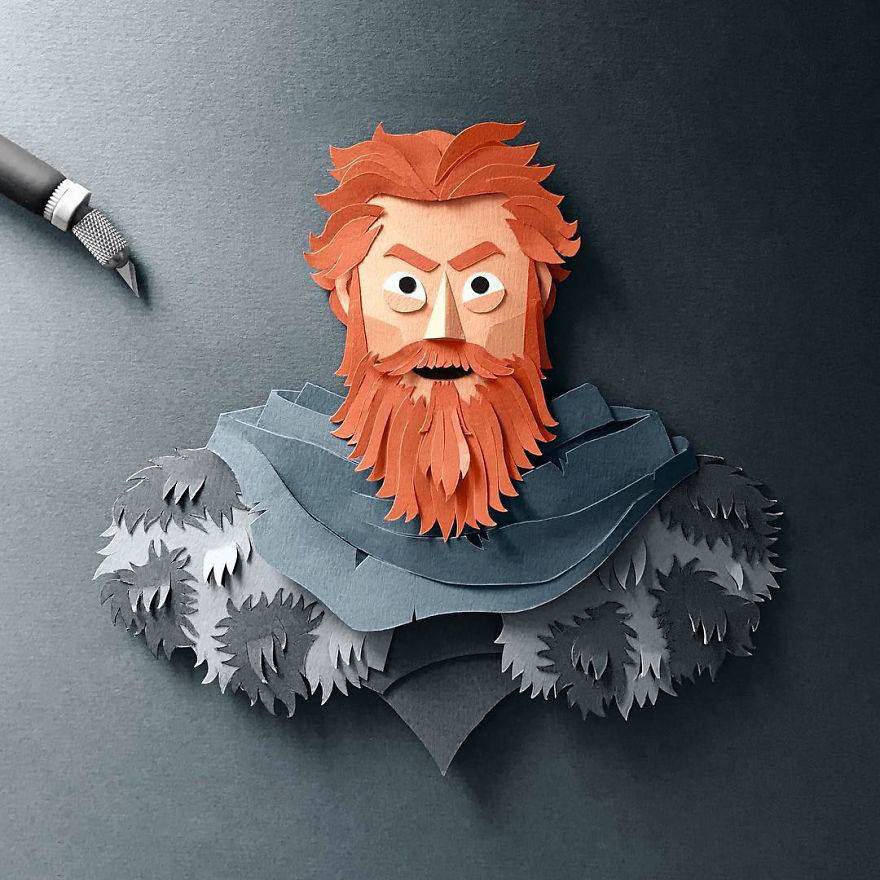 Artist Creates Awesome Game Of Thrones Characters By Hand