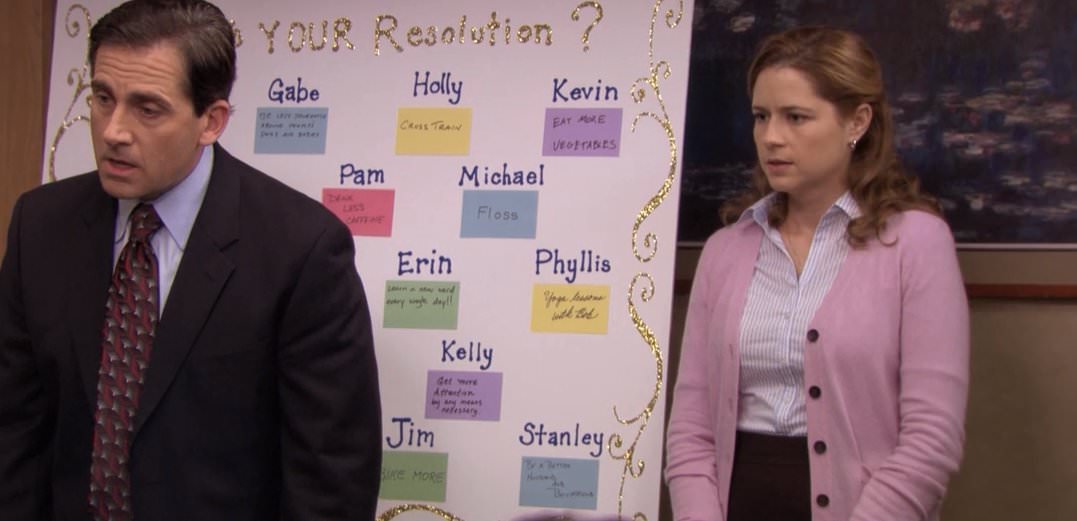 In the Season Seven episode "The Ultimatum," Dunder Mifflin puts together a board of their resolutions.