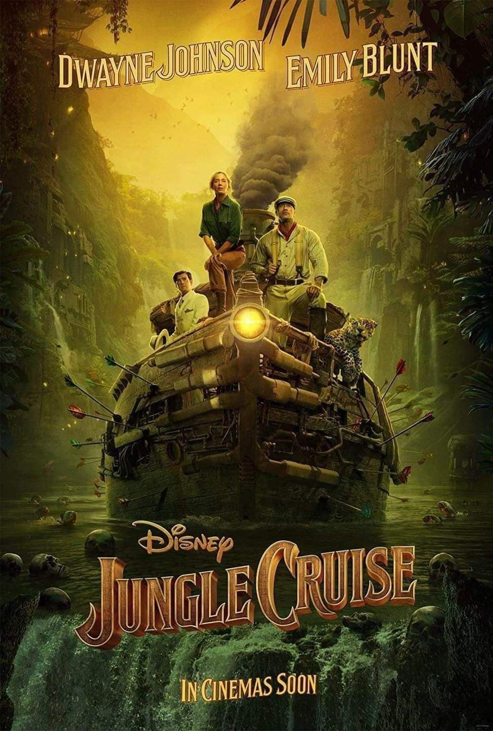 anticipated movies 2021 - jungle cruise movie poster - Dwayne Johnson Emily Blunt Disney Jungle Cruise In Cinemas Sn