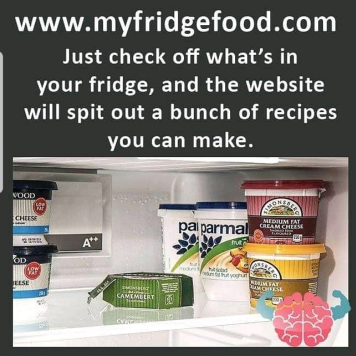 Just check off what's in your fridge, and the website will spit out a bunch of recipes you can make. Vood Low Fat Cheese pa parmal Medium Fat Cream Cheese Sidham Plavoro A fruR Od Low dumns futsad From that you Medium Fat Llam Cheese Heese Monster…