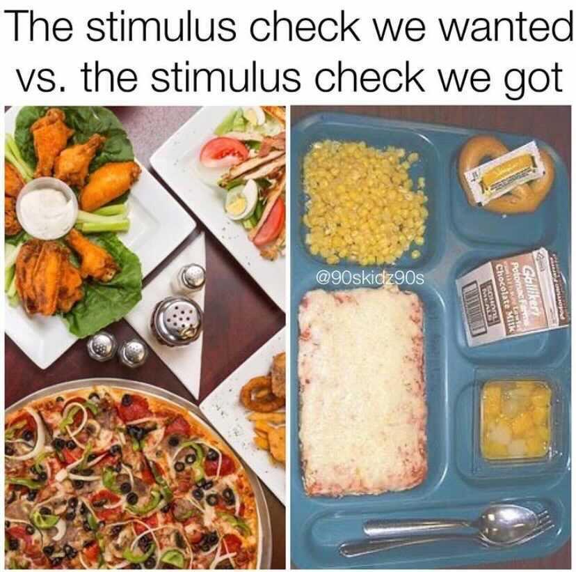 meal - The stimulus check we wanted vs. the stimulus check we got Cheng Milk Galr