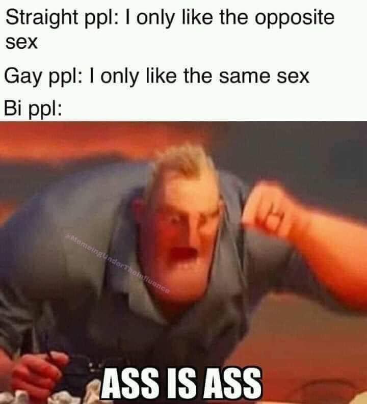 dishwasher memes - Straight ppl I only the opposite sex Gay ppl I only the same sex Bi ppl tersing UnderThaifuence Ass Is Ass