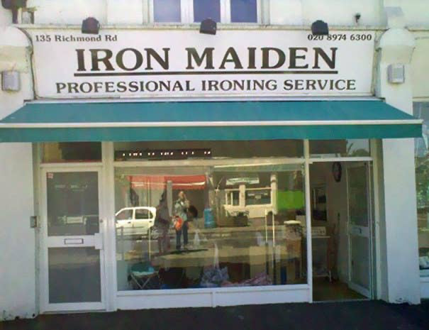 funny business names - 135 Richmond Rd Ozu 8974 6300 Iron Maiden Professional Ironing Service
