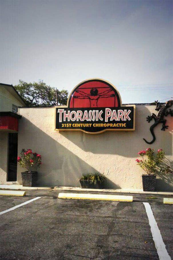 store name puns - Thorassic Park 21ST Century Chiropractic