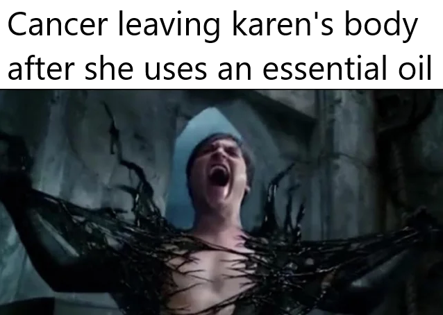spiderman 3 - Cancer leaving karen's body after she uses an essential oil