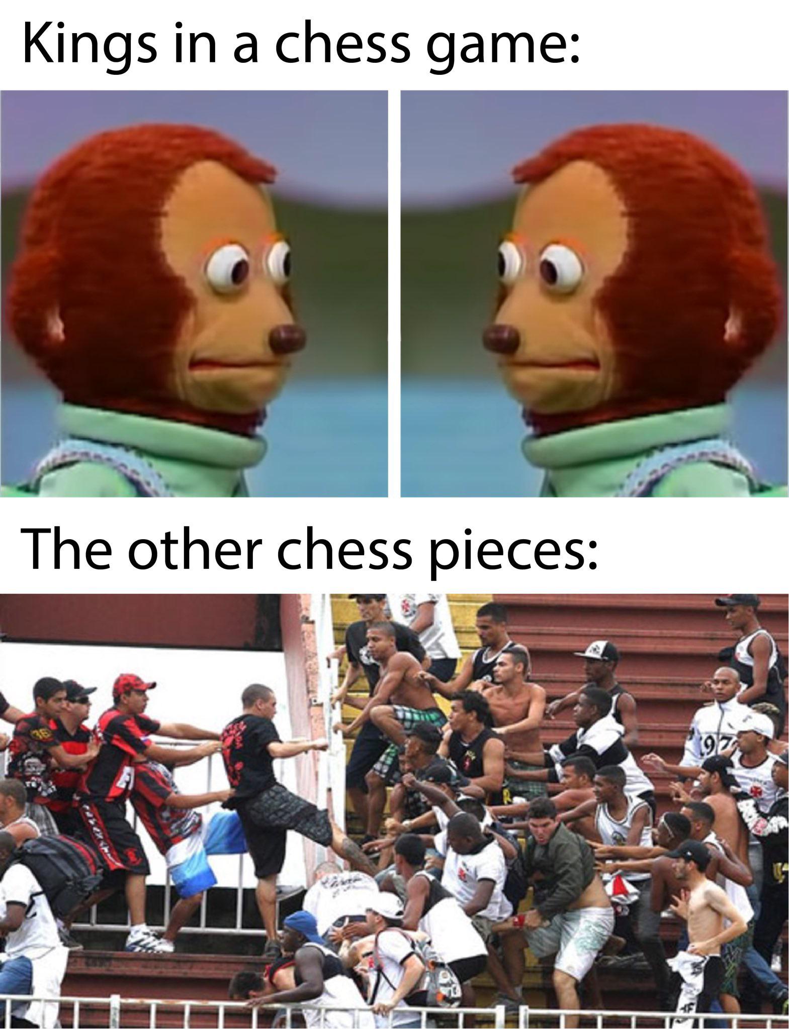 chess meme - Kings in a chess game The other chess pieces 197
