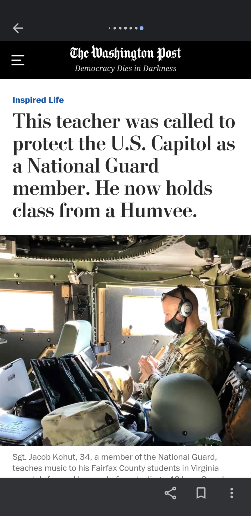 zambaiti parati - The Washington Post Democracy Dies in darkness Inspired Life This teacher was called to protect the U.S. Capitol as a National Guard member. He now holds class from a Humvee. Set Jacob Kohut. 34, a member of the National Guard, teaches m