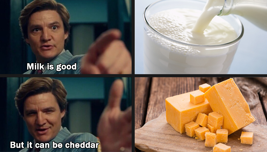 funny pics - Milk is good But it can be cheddar