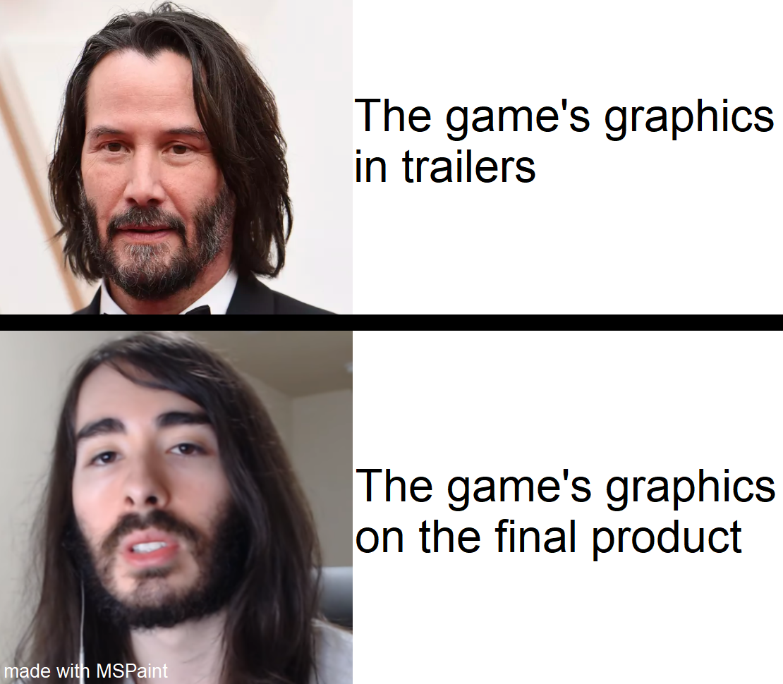 beard - The game's graphics in trailers The game's graphics on the final product made with MSPaint