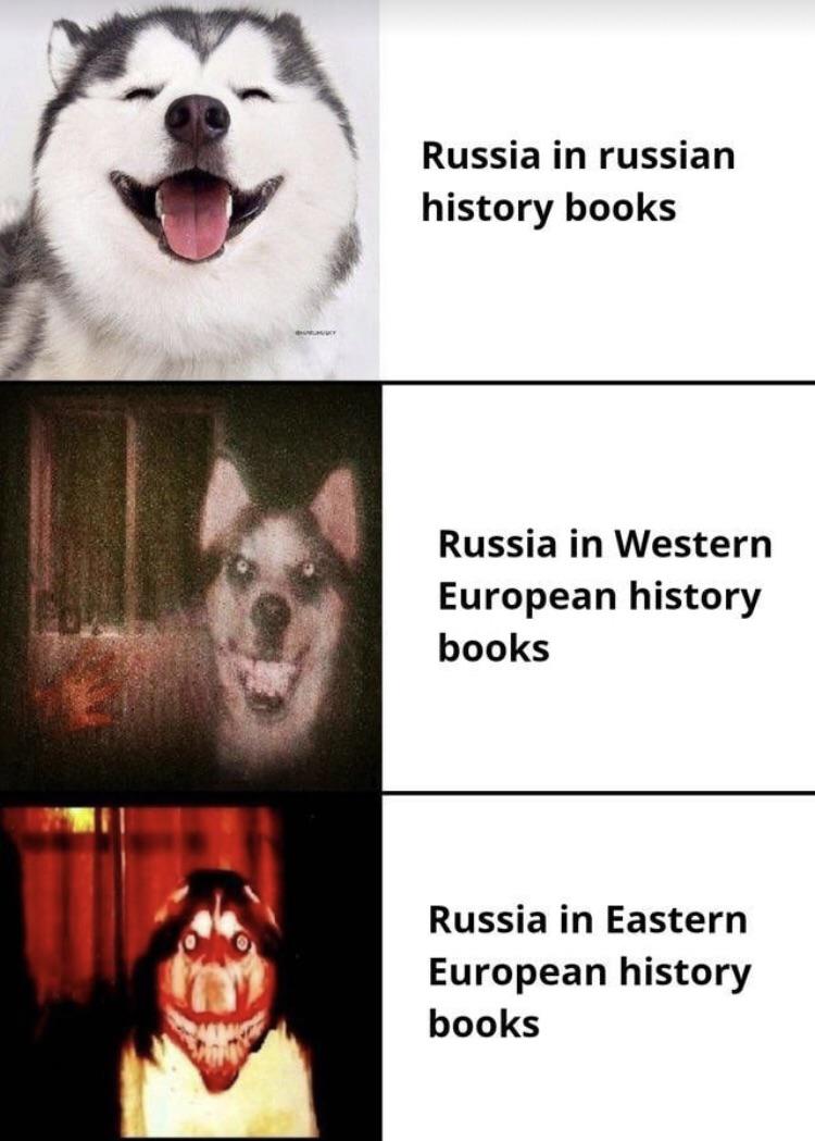dog - Russia in russian history books Russia in Western European history books Russia in Eastern European history books