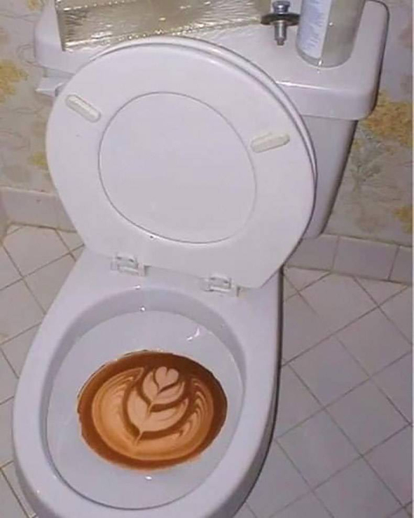 coffee in toilet meme