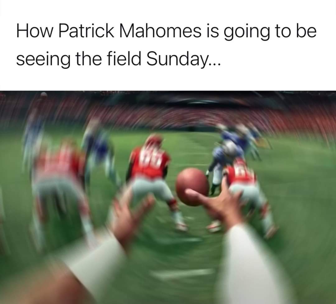 something special - How Patrick Mahomes is going to be seeing the field Sunday...