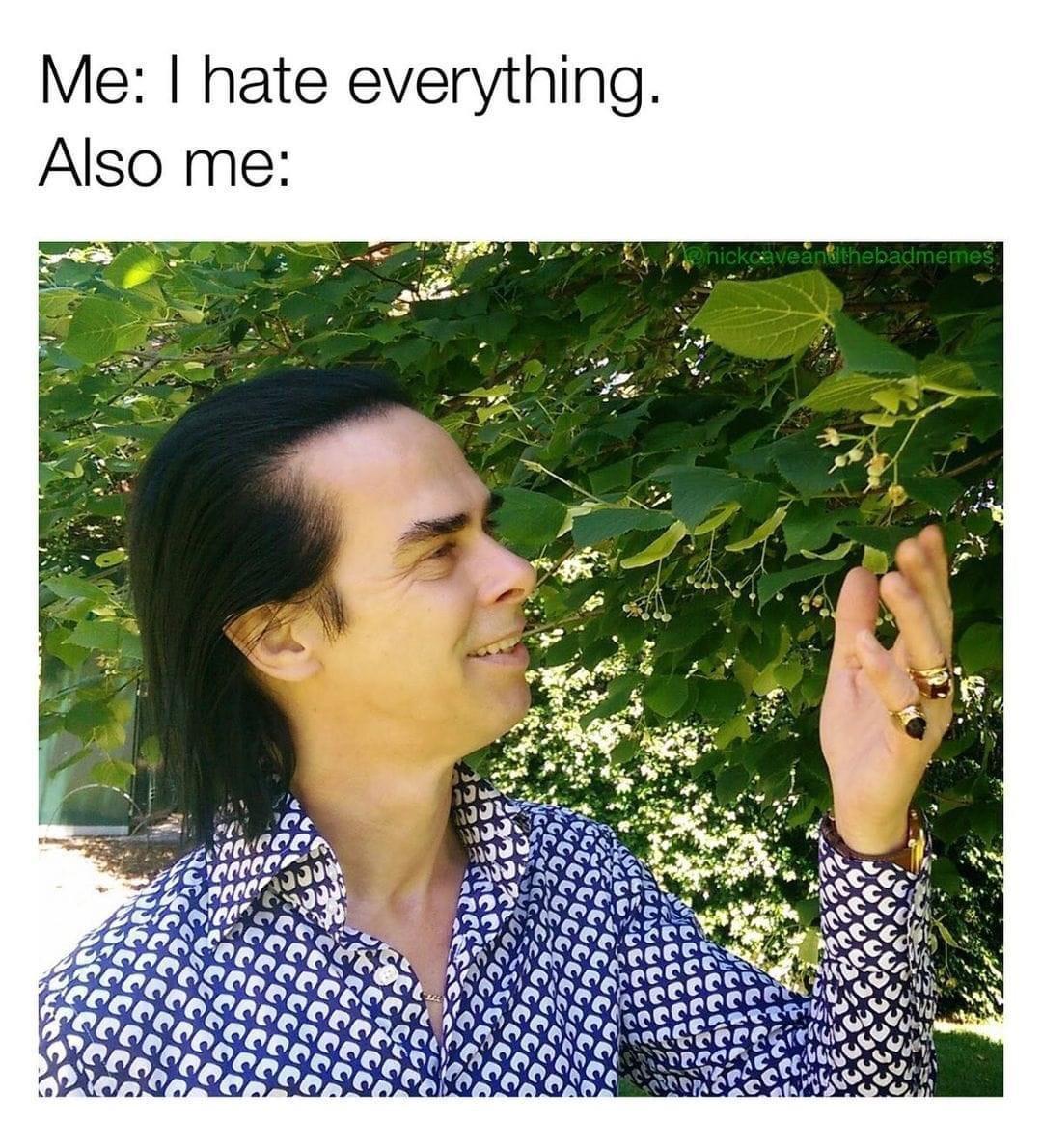 black hair - Me I hate everything. Also me Pnickcaveanthebadmemes.
