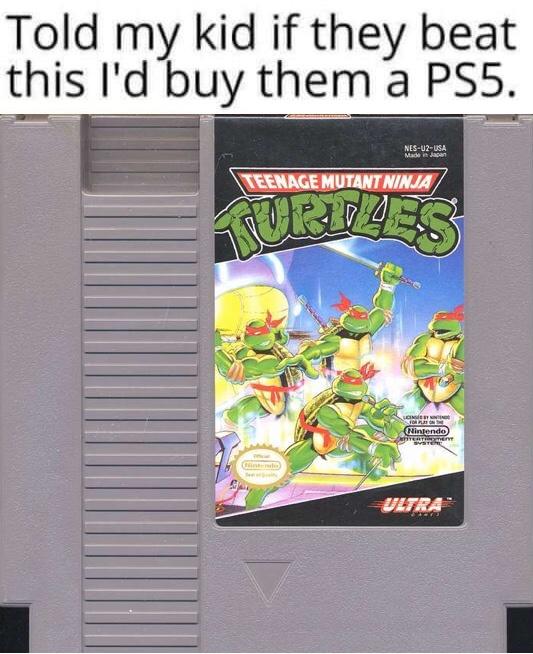 snes teenage mutant ninja turtles 1980s - Told my kid if they beat this I'd buy them a PS5. NesU2Usa Maden Teenage Mutant Ninja Lineet Nintendo Ettet Onster Ultra" ans